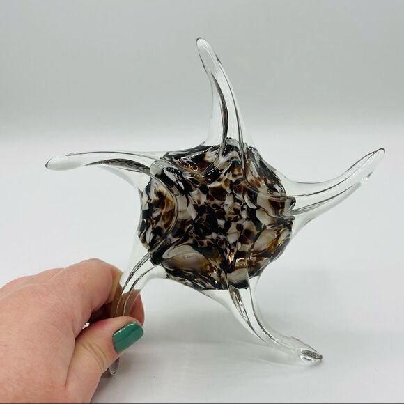 Art Glass Starfish Tortoise Pattern Paperweight - Picture 6 of 6